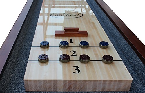 Playcraft Charles River 14' Pro-Style Shuffleboard Table Chestnut