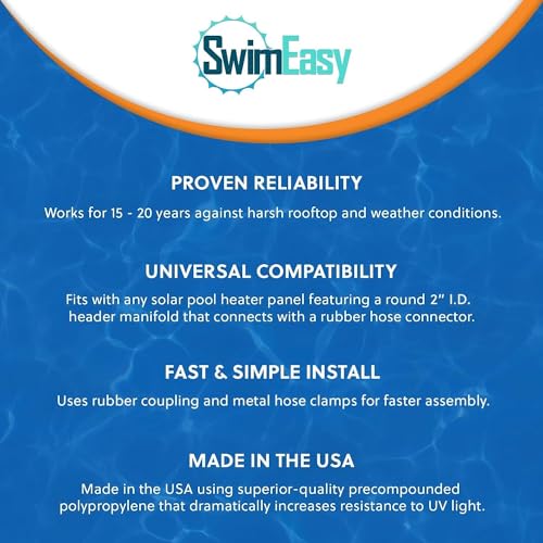 SolarPoolSupply DIY Solar Pool Heater Kit - Highest Performance - 15-20 Year Life Expectancy - 5-4x12 / 2" I.D. Header