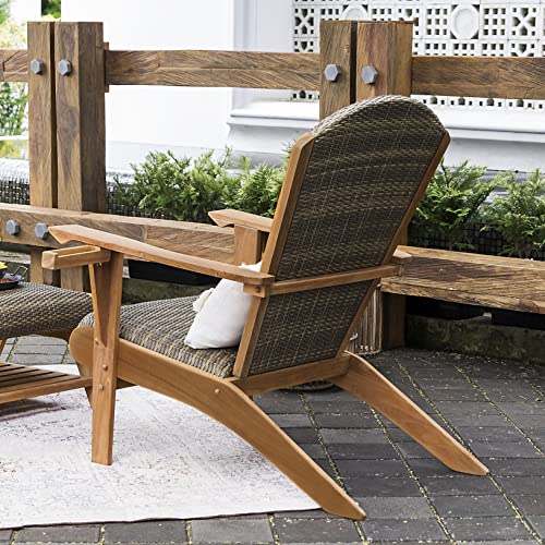 Cambridge Casual Auburn Teak Wood 2-Piece Padded Upholstered Patio Conversation Set