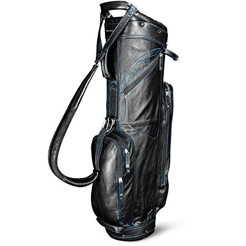 Sun Mountain Leather Cart Bag Black/Cobalt
