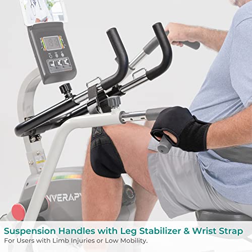 Inverapy Recumbent Cross Trainer with Swivel Seat & Leg Harness White/Gray/Black
