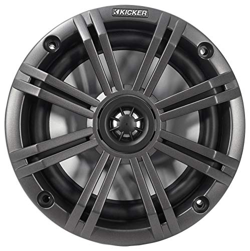 KICKER 45KM654 6.5" Marine Boat Speakers with Rockville MAC65B Pods Black