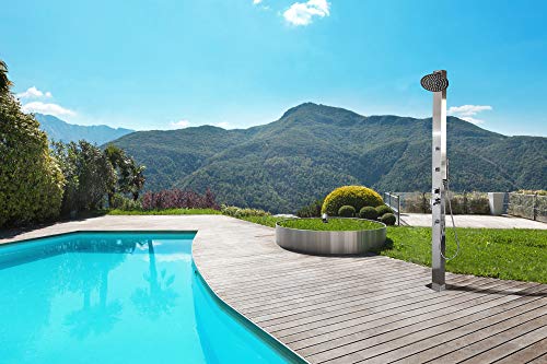 No Worries Products Stainless Steel Outdoor Shower Panel - Milan MK II