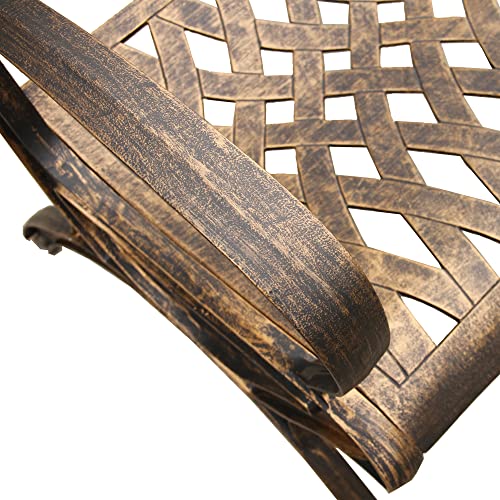 Oakland Living Modern Outdoor Mesh Lattice Aluminum 95-in Bronze Dining Set