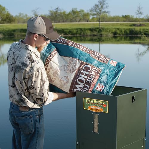 Texas Hunter Products Directional Fish Feeder 70 lb Capacity Hunter Green
