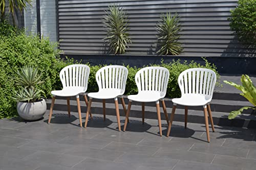 Amazonia 9-Piece Rectangular Dining Set White Eucalyptus Wood