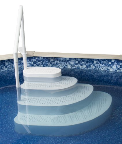 Blue Wave NE110WH Wedding Cake Above Ground Liner Pad Pool Step White