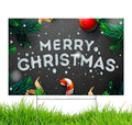 Yard Sign Merry Christmas Happy Holidays Lawn Sign 18" x 12" with Heavy Duty Stake
