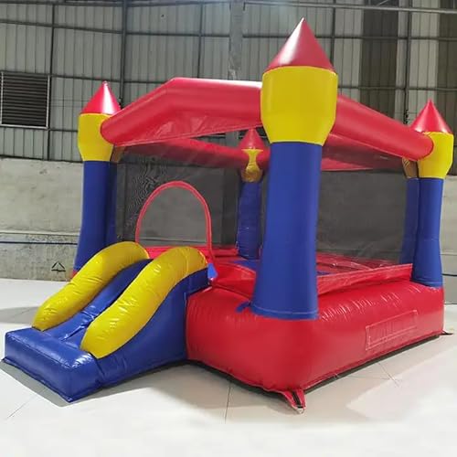 Alessia Cara Commercial PVC Castle Bounce House with Slide Red Yellow Blue