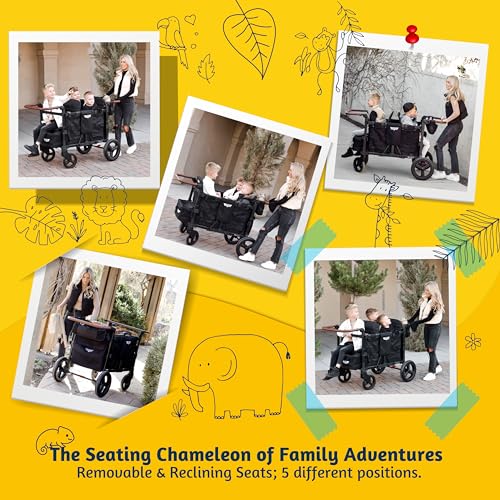 Keenz VYOO Stroller Wagon with Canopy Black