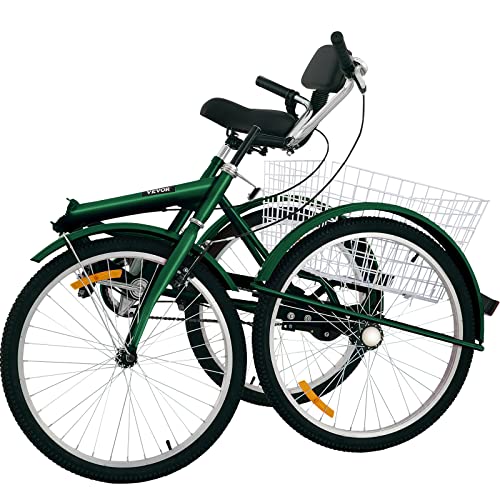 Bkisy Adult Tricycle 24'' 1-Speed Green