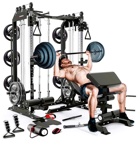 MiM USA Pro Master 1001 Smith Machine Functional Trainer Black