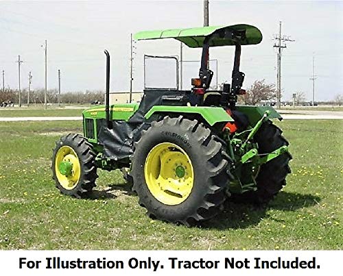 TUFF TOP XLR-52 Canopy for Tractors and Mowers, High-Density Thermoplastic, Sun & UV Protection, 48" x 52", Orange