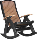 LuxCraft Poly Comfort Rocker Outdoor Rocking Chair Cedar & Black