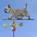 Cairn Terrier Hand Carved & Painted Weathervane Light Grey 22 Inch