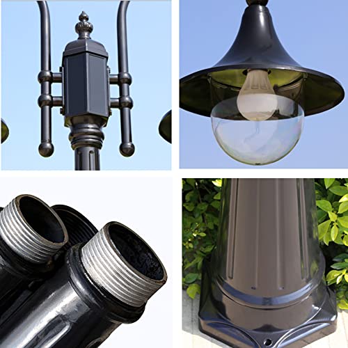 PAOOPA Garden Lamp Post Light Outdoor Street Light Black 3.2m