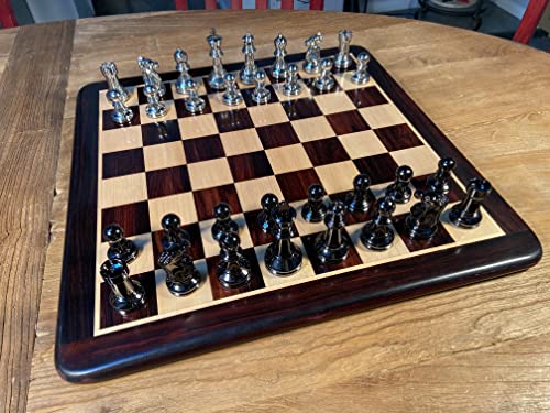 Bobby Fischer Ultimate Metal Staunton Chess Set Black