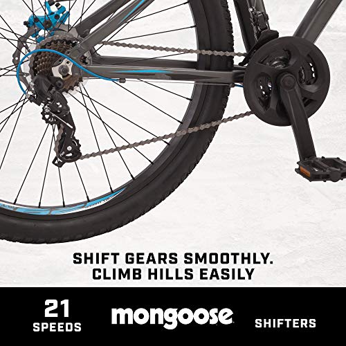 Mongoose Impasse HD Mountain Bike Aluminum Frame Twist Shifters 29-Inch Wheels Charcoal
