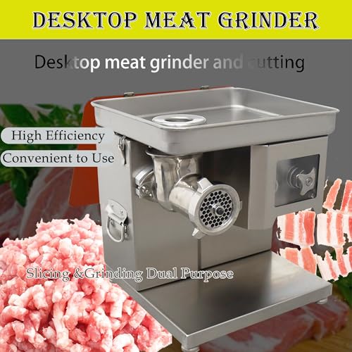 HQHAOTWU Electric Meat Grinder Stainless Steel Silver