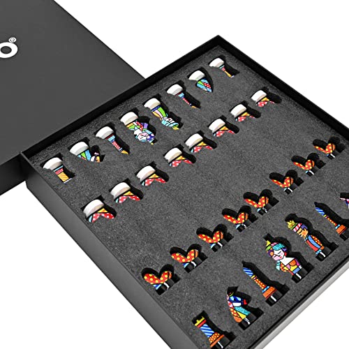 BRITTO Luxury Chess Set Enamel Painted Multicolor