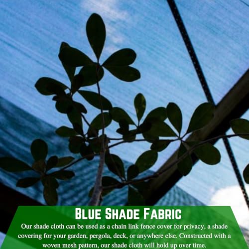 Farm Plastic Supply Blue Shade Cloth 80% Mesh Fabric 12' x 225'