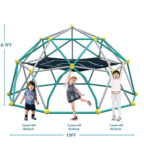 CUAUC 13ft Geometric Dome Climber Play Center Green