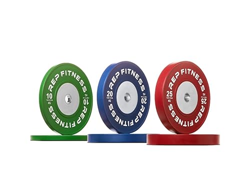 REP Competition Bumper Plates for Olympic Weightlifting 110kg Set Green Blue Red