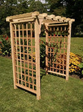 Backyard Crafts Amish-Made Lexington Style Cedar Arbor 6' Wide Mushroom Stain