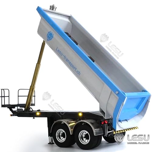 TOUCAN RC HOBBY LESU Metal Hydraulic Dumper Trailer Pump for 1/14 Tractor Truck Gray