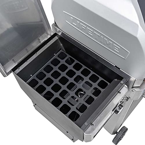 Lifetime Gas Grill and Wood Pellet Smoker Combo with WiFi and Bluetooth Control Black & Silver