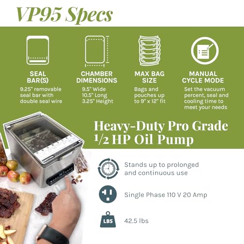 Vacmaster VP95 Chamber Vacuum Sealer Stainless Steel - Silver