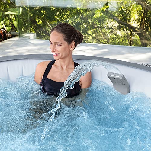 Bestway SaluSpa LED Waterfall Accessory with Coleman AirJet Inflatable Hot Tub, Gray