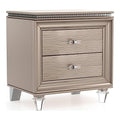 HOMES: Inside + Out Bence Modern Wood Kid Nightstand Rose Gold Pink