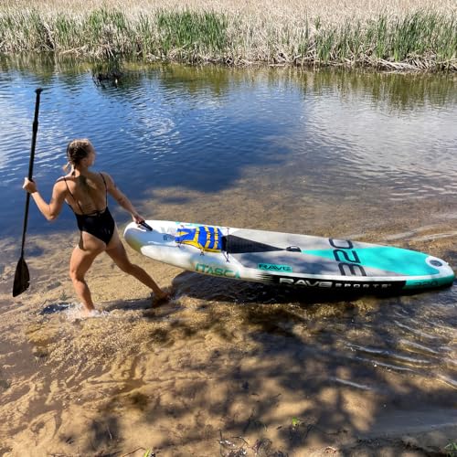 RAVE Sports Inflatable Stand Up Paddle Board Itasca 320 Quarry Blue
