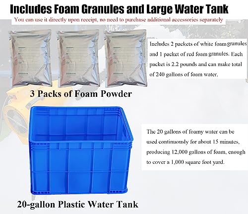 USPOINT Party Foam Machine with Foam Cannon and Water Tank Yellow