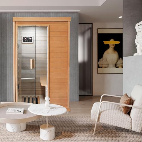 Daleyzay 1-Person Infrared Sauna Canadian Hemlock Natural