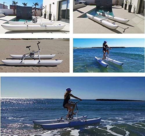DIVTEK Inflatable Kayak Bikeboat for Lake Water Sports Banana-Waterbike