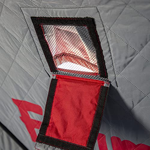 Eskimo Outbreak 650XD Pop-up Portable Insulated Ice Fishing Shelter 5-7 Person Red/Black