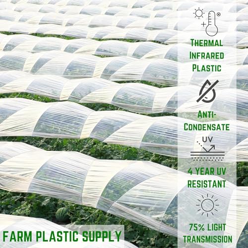 Farm Plastic Supply Clear Coolmax Greenhouse Plastic Sheeting 6 Mil 40' x 100'