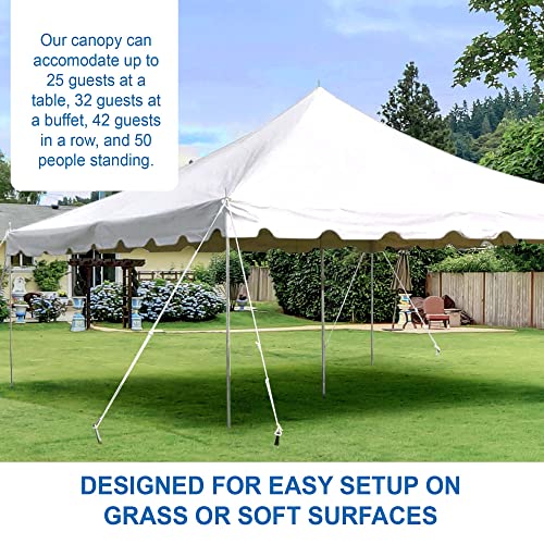 Party Tents Direct 15'x15' Weekender Canopy Tent with Sidewalls - Easy Up for 50 Guests White