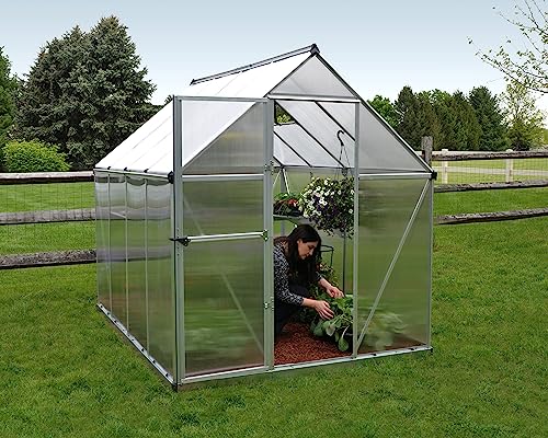 Palram Canopia 6x8 Greenhouse Kit Silver