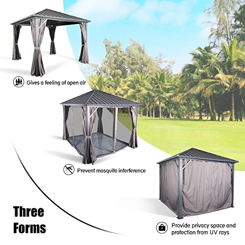 Patio Tree 10' x 10' Hardtop Gazebo Gray