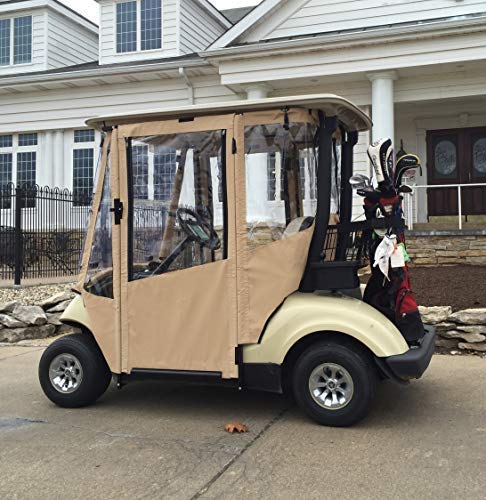 DOORWORKS GOLF CART ENCLOSURES Yamaha Drive Golf Cart Cover Black Marine Grade Vinyl