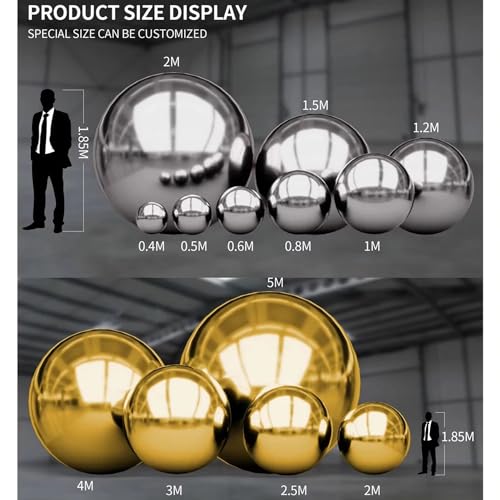 YBZCHLM Giant Inflatable Mirror Ball Set with Air Pump - Iridescent (12pcs)