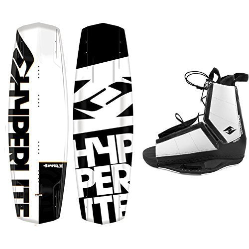 Hyperlite Wakeboard Agent with Destroyer Wakeboard Bindings White, Black (142 cm)