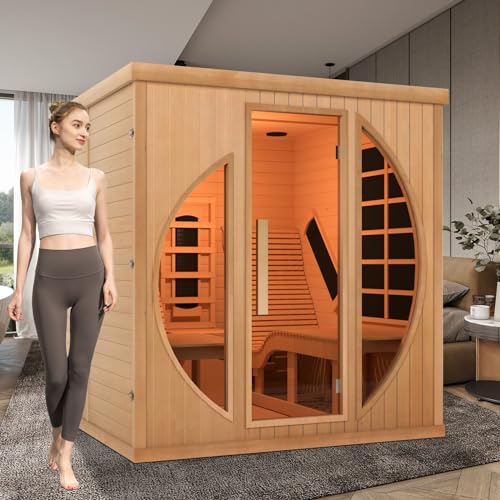iDOTODO Far Infrared 2-Person Recliner Sauna Hemlock