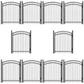 Fencer Wire Heavy Duty Flat Top X-Pattern Decorative Fence Gate Black 5FT x 4FT Pack of 10