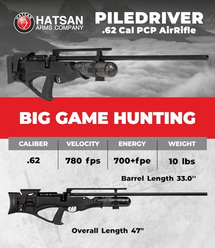 Wearable4U Hatsan Piledriver Bullpup .62 Cal PCP Air Rifle Bundle with Lens Cleaning Cloth and Slugs