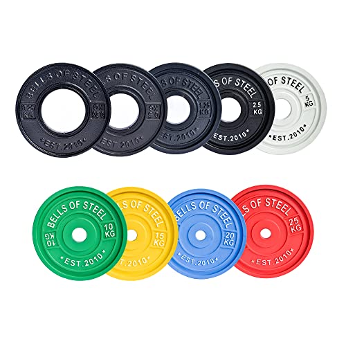 Bells of Steel Calibrated Powerlifting Weight Plates 159kg Set