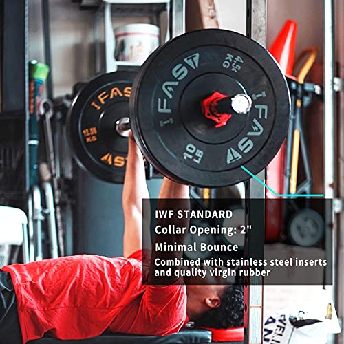 IFAST Olympic Weight Plates Set 370LB Bumper Plates